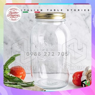 Hũ lọ thủy tinh nắp vặn quattro - bormioli rocco - 1500ml