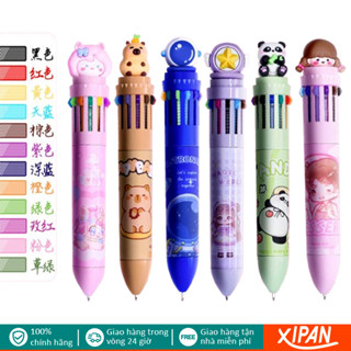 Xipan Bút Bi 12 Màu Hình Phi Hành Gia/Capybara, 0.5mm Mực Nhiều Màu Sắc Bút Gel, 12 in 1 Bút đánh dấu Sắc Cho
