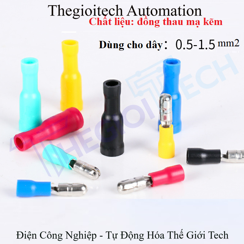 Đầu Cos Cốt nối dây điện - 50 cái - Đầu ghim dây điện - đầu nối dây