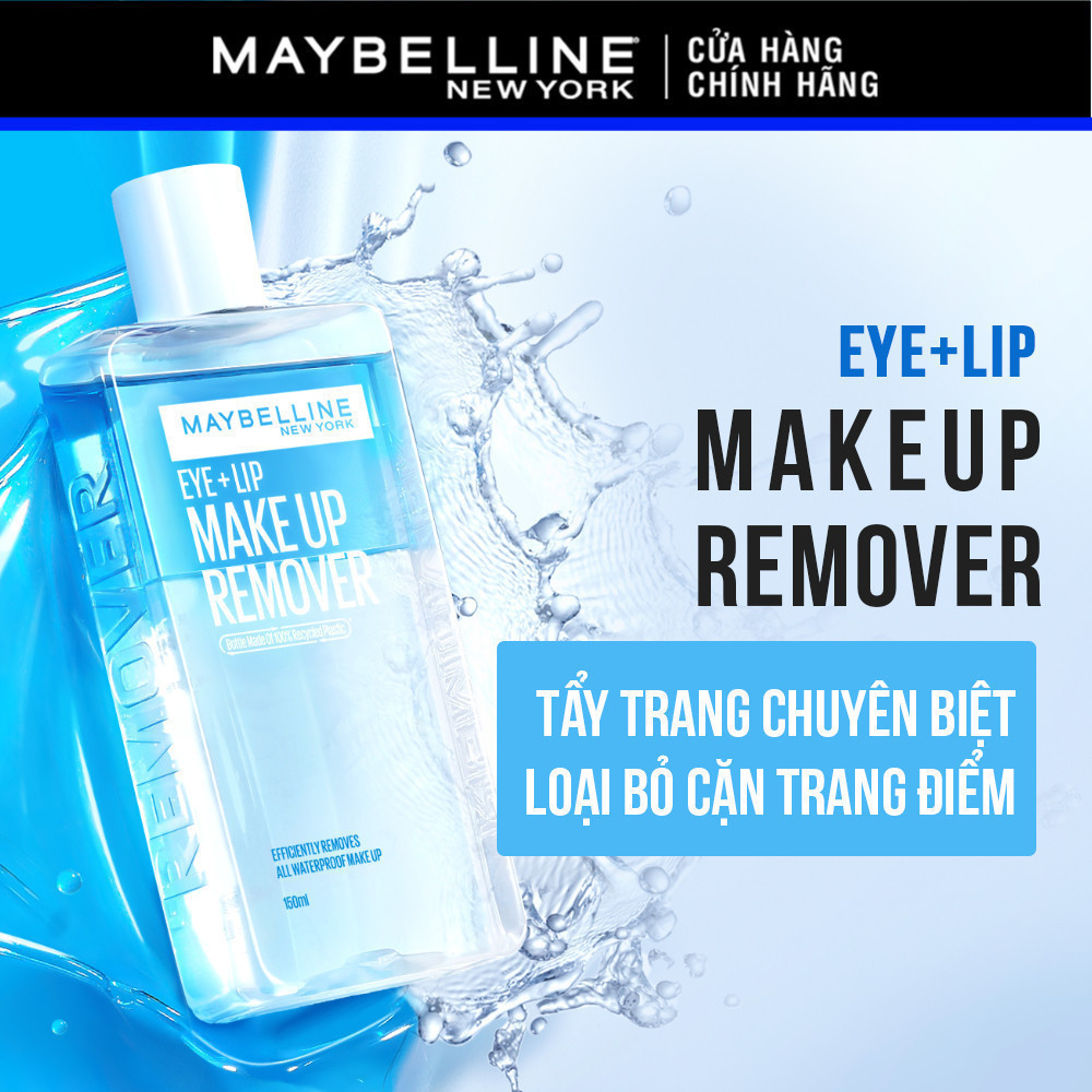 Nước tẩy trang mắt và môi Maybelline New York Eye & Lip Makeup Remover 150ml | BigBuy360 - bigbuy360.vn