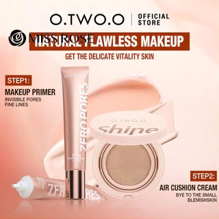 Bộ 2 món O.TWO.O Ultimate | Kem lót dưỡng ẩm lâu trôi + Phấn nước BB Cushion chống thấm nước kiểm soát dầu | Bộ trang điểm dùng cả ngày - Đảm bảo không phai màu ღ COD Trang điểm lấp lánh