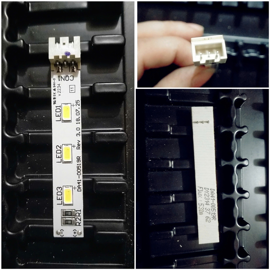 Đèn led tủ lạnh Samsung, LG 12V 3 chân led chiếu sáng 6cm x 1cm mới