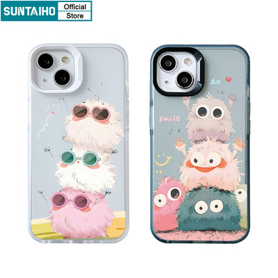 Suntaiho Thẩm Mỹ Ngộ nghĩnh Bóng Tóc Họa Tiết Trong Suốt Mờ Dành Cho Iphone 16 15 14 12 13 11 Pro Max IP 7 8 Plus Iphon X Xs XR Xs Max TPU Silicon Mềm Cao Cấp Chống Sốc Ốp điện thoại