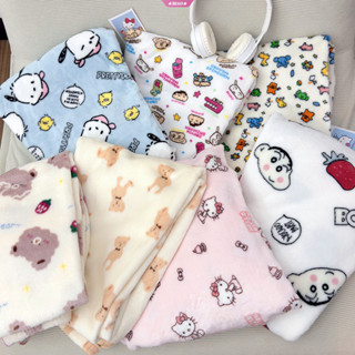 Sanrio Hello Kitty Bộ Đồ Ngủ Giáng Sinh Flannel Thời Trang Quần Nữ Kawaii Len Anime Hoạt Hình Thường Ngày Nhà Quần Thu