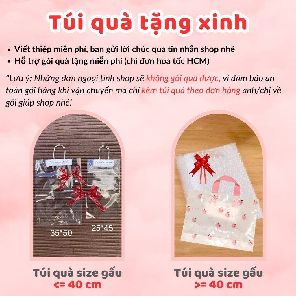 Bộ quà tặng gói quà gấu bông Giấy kiếng + Nơ EDA'S HOUSE