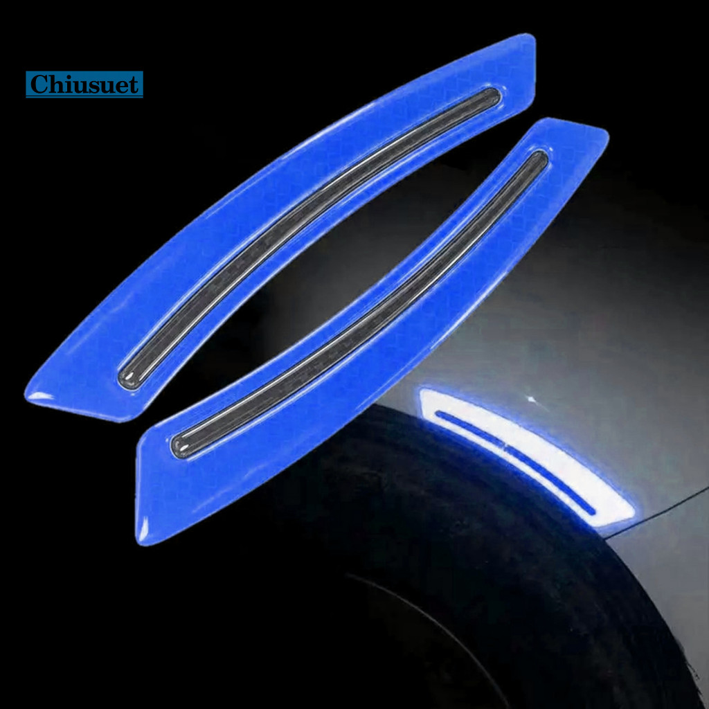 Chiusuet 2 Cái Độ Sáng Cao Xe Fender Miếng Dán Phụ Kiện Ô Tô Bánh Xe Ô Tô Lông Mày Fender Miếng Dán 