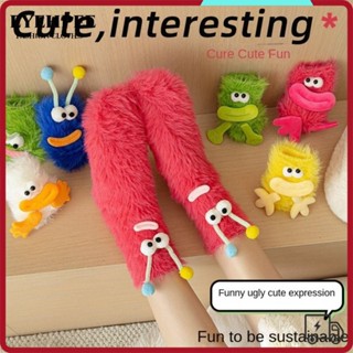 Tất lông tơ EYEHPEE, Tất ống vừa dày vui nhộn, Tất sàn hoạt hình Kawaii ấm áp mùa đông