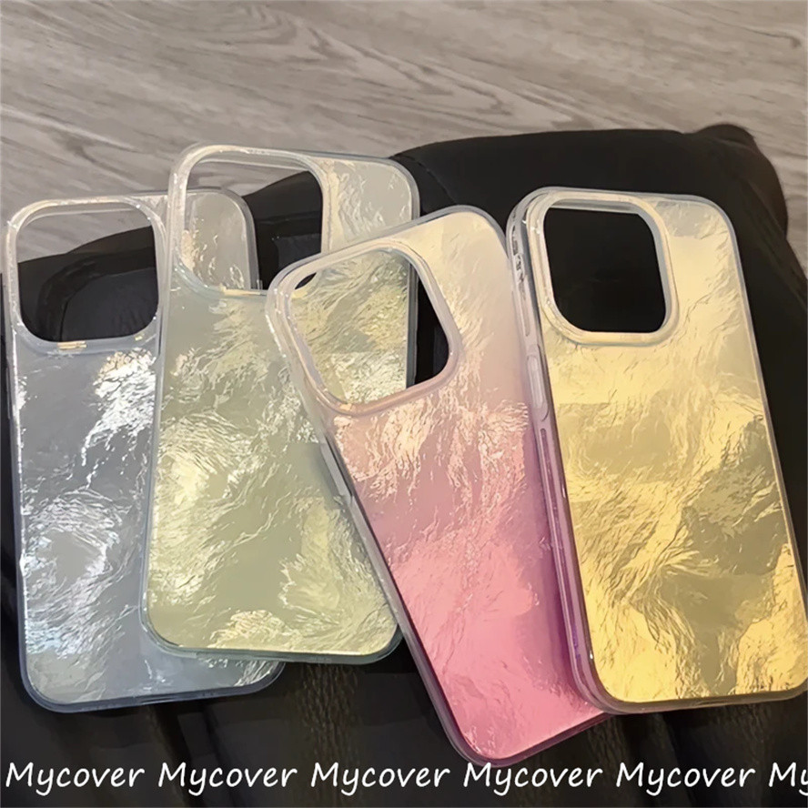 Glacier Bling Bling Pink Casing cho iPhone 13 12 11 15 16 14 Pro Max iPhone Case cho iPhone 7Plus X 