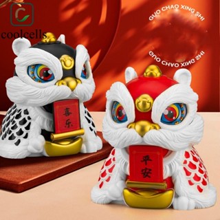  Coolcells Đồ chơi sư tử khiêu vũ rồng thu hút sự giàu có bằng dây thừng Tượng sư tử Đồ chơi hình Đồ trang trí ô tô ô tô tự động Phong cách Trung Quốc Đồ thủ công DIY Câu đối đồ chơi năm mới Quà tặng sinh nhật bạn bè 