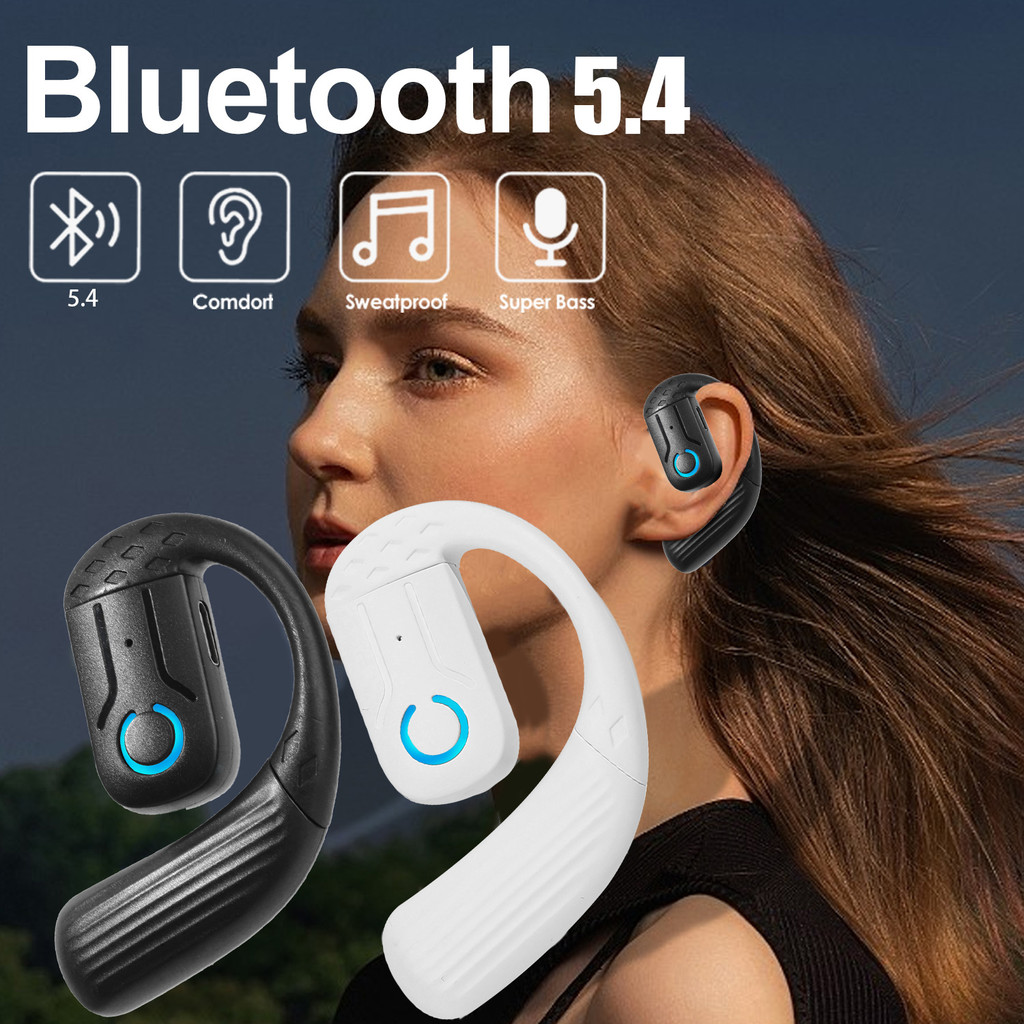 Tai nghe không dây mở Bluetooth 5.4 180° Tai nghe đa năng tai trái phải có thể điều chỉnh xoay có Mic cho âm nhạc thể thao kinh doanh