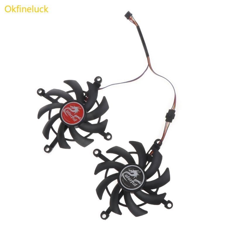 OKFI 75mm Quạt Làm Mát 4Pin 12V VGA Quạt Card Đồ Họa Cho Nhiều Màu Sắc GeForce RTX 3060 Ti RTX3060 D