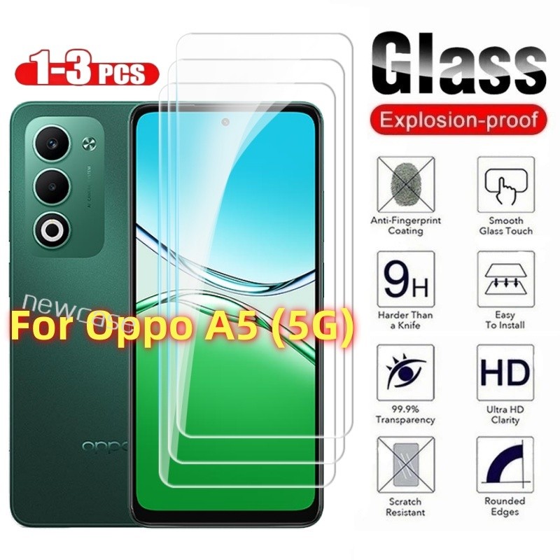 1-3 Chiếc Full Lite Bảo Vệ Màn Hình Kính Cường Lực Cho Oppo A5 5G 2025 OppoA5 A 5 OppoA 5 Phim Cường