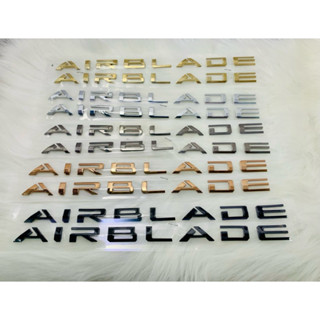 Bộ Tem dán xe logo chữ nổi ốp sườn xi cứng xe máy AB Air Blade đời 2020 - 2023 hàng loại Đep ( Gía cặp )