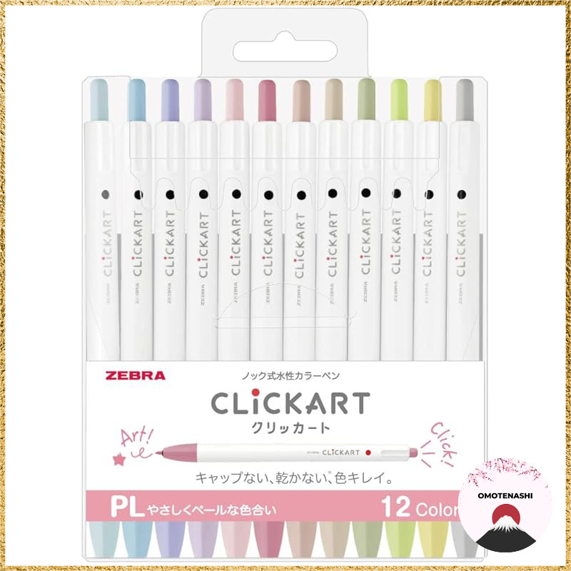 Zebra Water-based Pen Clickart PL 12 Color Set WYSS22-12CPL
