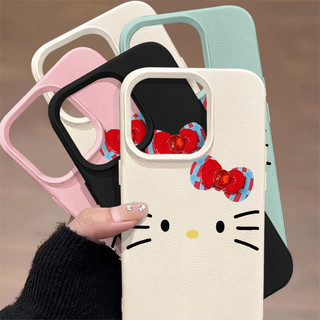 Ốp Điện Thoại Hello Kitty Bướm Đỏ Sáng Tạo Tương Thích Cho IPhone 15 16 14 13 12 11 Pro Max XS X XR 7 / 8 Plus Vỏ Mềm Silicon TPU Chống Sốc Ốp Lưng