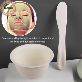 Safenh DIY Mặt nạ Trộn Bát Thìa Dính Bộ Dụng cụ Mặt nạ bùn mềm Dụng cụ bôi Thìa nhựa Phụ kiện gia đình Bộ dụng cụ trang điểm VN