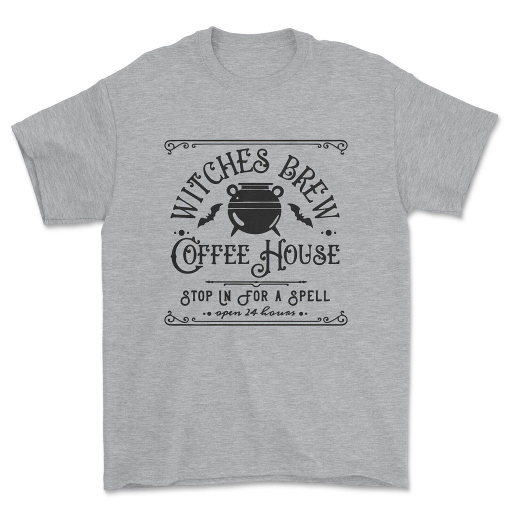 Áo thun Witches Brew Pot Coffee House Halloween Top