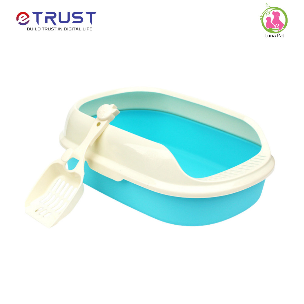 Khay vệ sinh cho mèo giá rẻ tặng kèm xẻng xúc Lunapet KM04