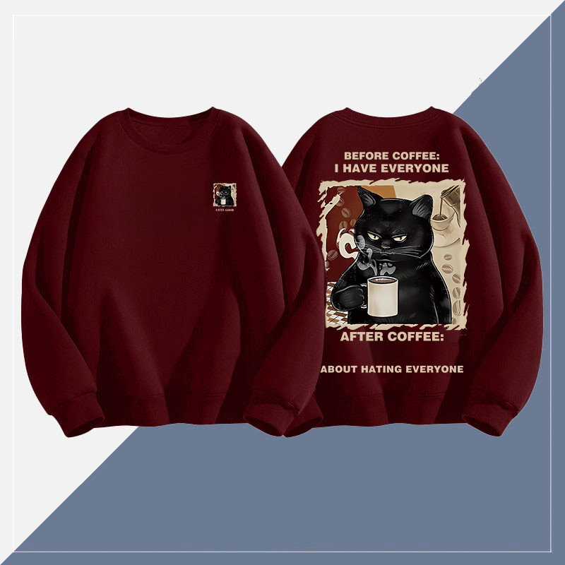  Beeyanbuy Áo sweater nam cotton thời trang Áo nỉ in màu tím nhện web unisex khoác- P001406 2024120 