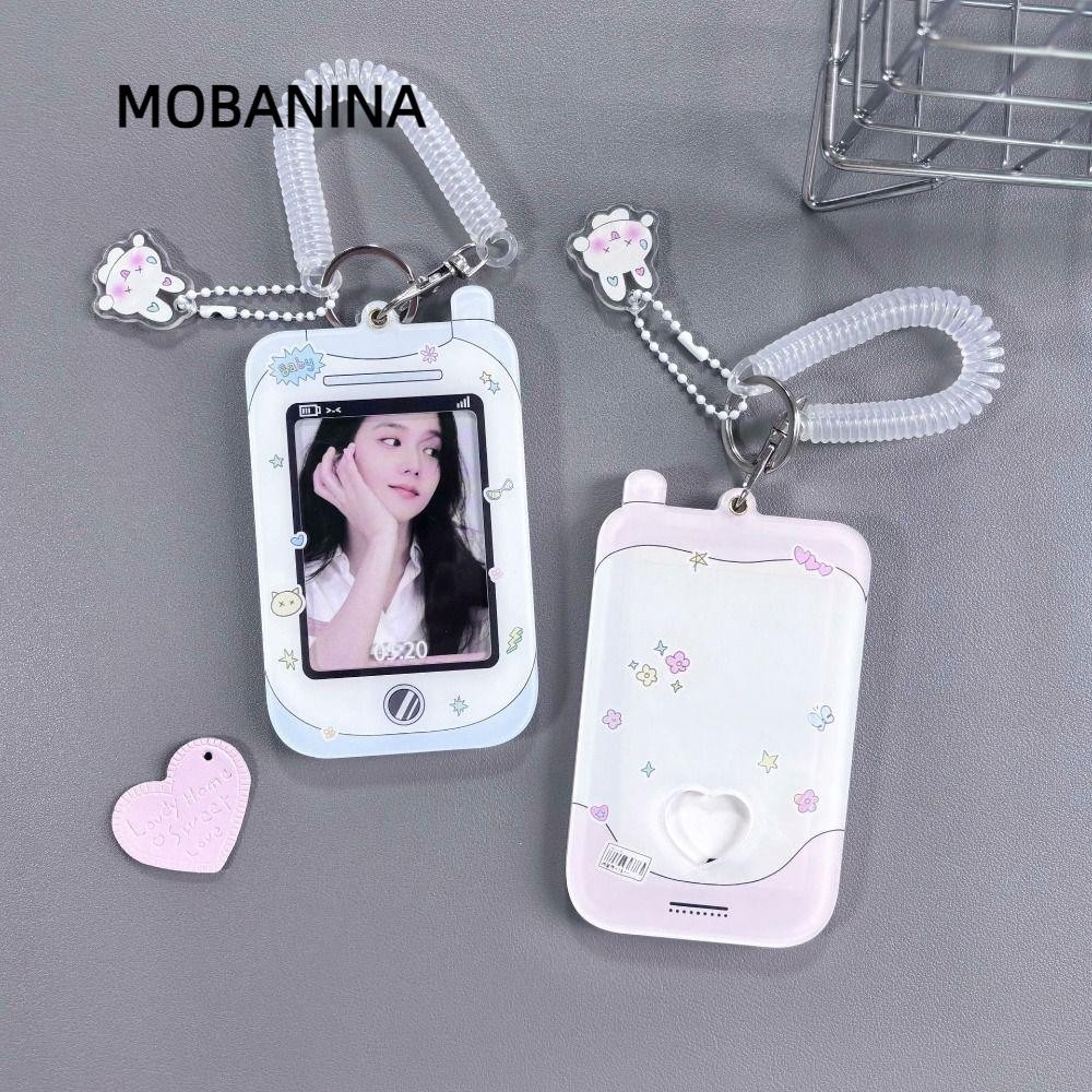 Mobanina Kpop Photocard Holder, ID Bus Cards Bảo vệ Acrylic Idol Photo Card Tay áo, Khung điện thoại