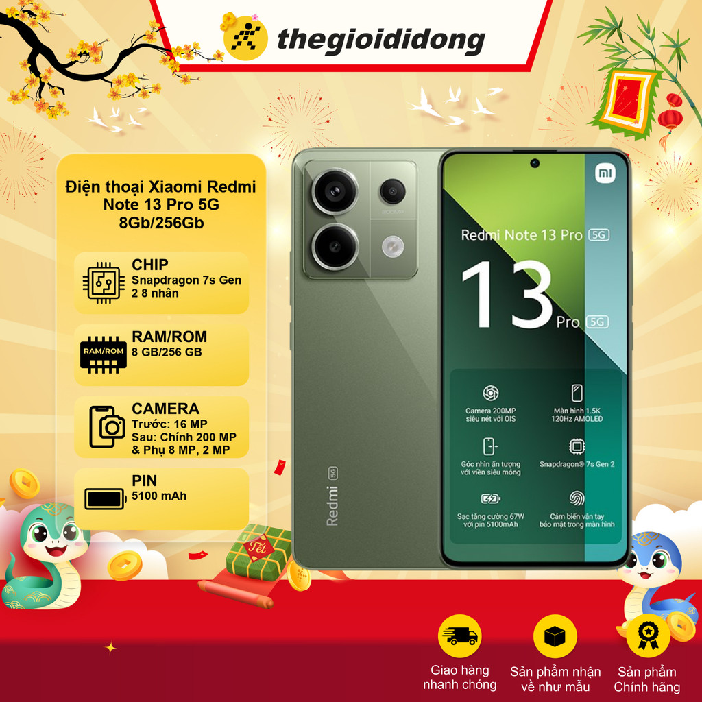 Điện thoại Xiaomi Redmi Note 13 Pro 5G (8+256G)