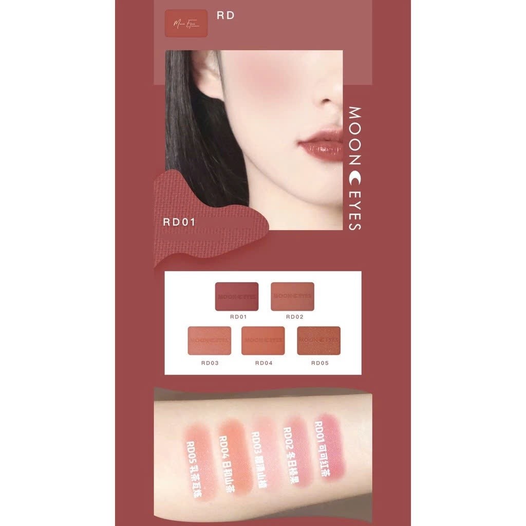 [MOON EYES] Phấn Má Hồng Moon Eyes Đơn Sắc Mịn Lì Tự Nhiên, Matte Blush, 6.5g | BigBuy360 - bigbuy360.vn