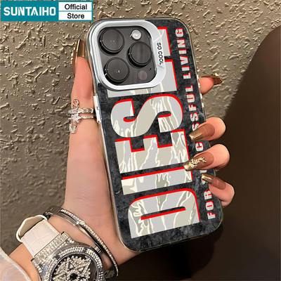 Vỏ thẩm mỹ Suntaiho Vỏ điện thoại họa tiết phong cách mát mẻ và hợp thời trang cho iPhone 11 12 13 14 15 16 Pro Max IP TPU Silicone IDM Ốp lưng chống sốc cao cấp cứng