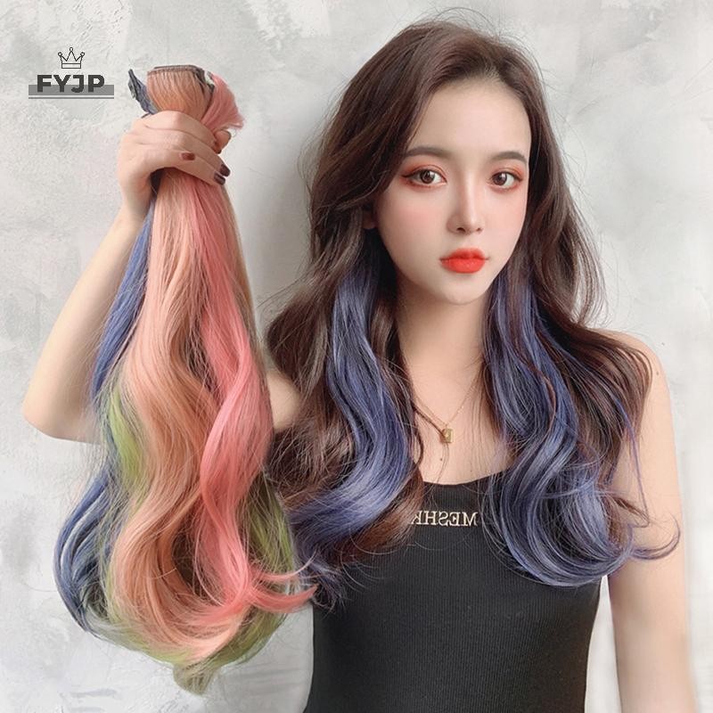 [FYJP] Kẹp Nối Tóc 60cm Trong Tóc Dài Thẳng Treo Tai Tóc Giả Kẹp Tóc Tổng Hợp Phụ Kiện Tóc Kẹp Tóc [