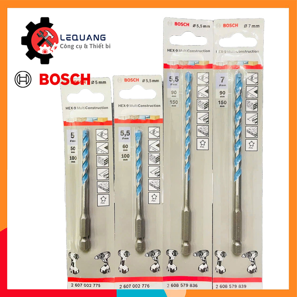Mũi khoan đa năng chuôi lục giác thân Dài HEX-9 BOSCH