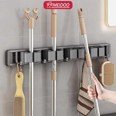 MEIDOO giá chổi, Kiểu treo tường Móc treo cây lau nhà dán, chống thấm nước và chống gỉ