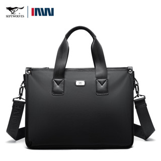   SEPTWOLVESS  Cặp tóm tắt doanh nhân nam 2025 Phong cách mới Túi đeo chéo thông thường dành cho người đi lại có cảm giác cao cấp Túi đeo chéo dung tích lớn 
