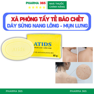  Xà phòng Atids xà bông cục tẩy tế bào chết xà phòng tắm viêm nang lông mụn lưng dày sừng nang lông xà phòng cục 80g 
