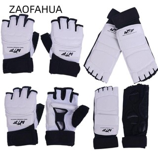 Găng tay đấm bốc ZAOFAHUA, Taekwondo, Karate, Muay Thái, da PU, bảo vệ chân nửa ngón cho người lớn và trẻ em