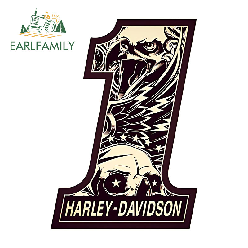 EARLFAMILY 13cm x 9.1cm Racing Number One Car Sticker Chống Trầy Xước Chống Thấm Nước JDM Vinyl Đề C