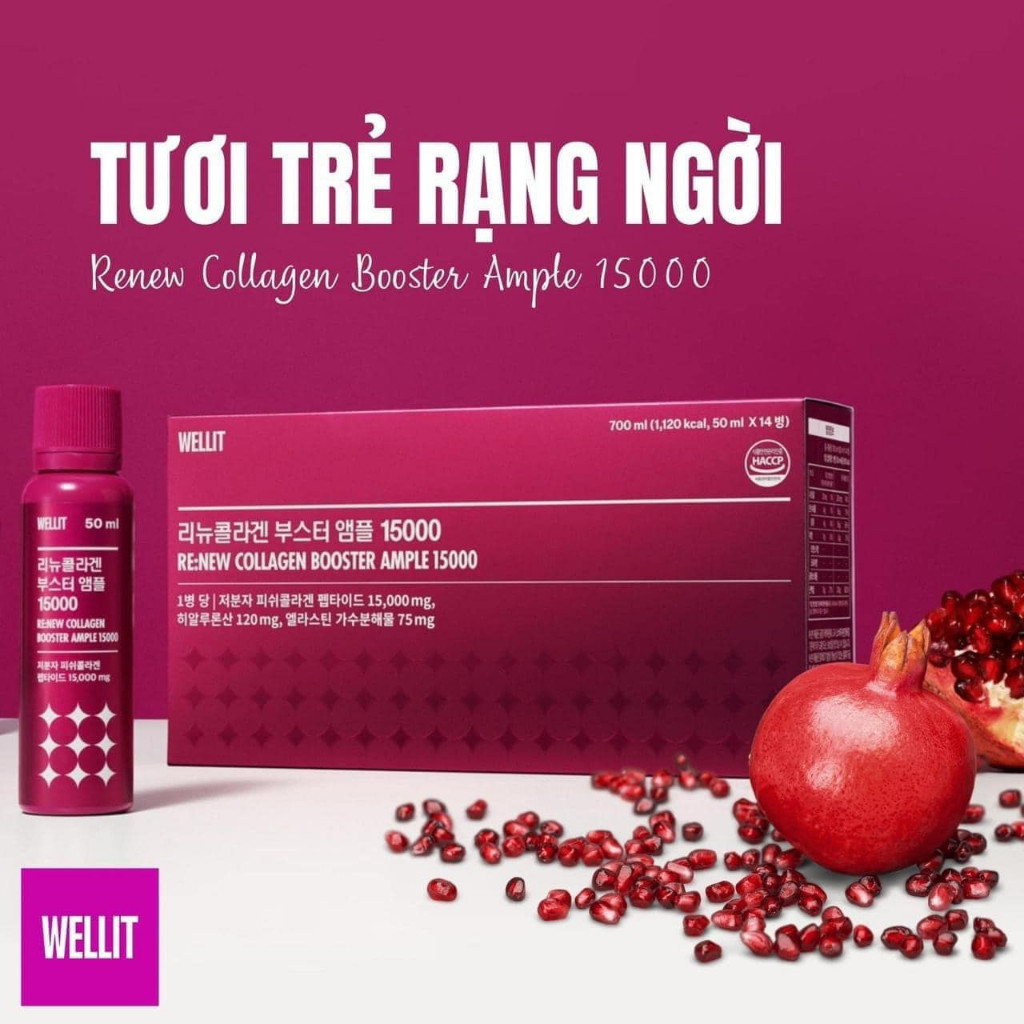 Collagen Wellit Booster Ample Nước uống Trẻ Hóa Da Hàn Quốc - hatastore