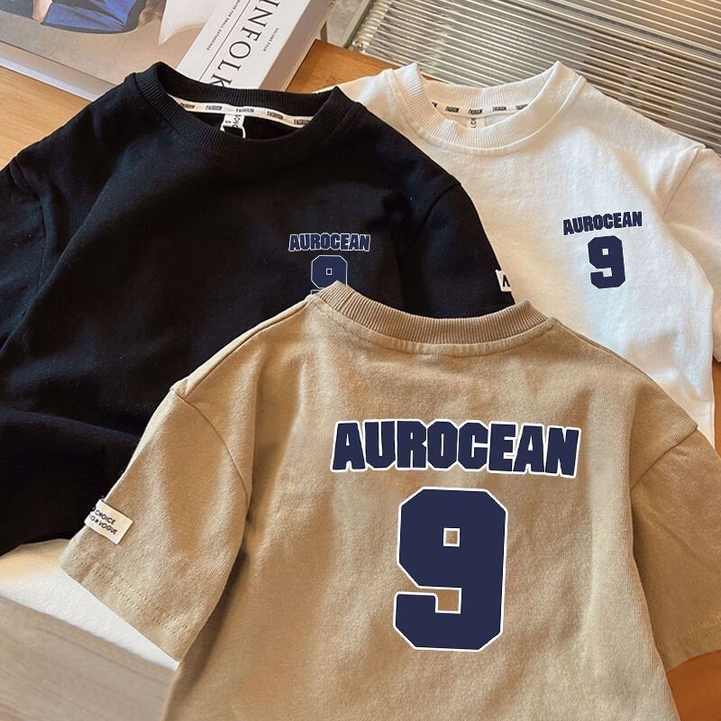 Áo Thun Bé Trai , áo Bé Trai Chất Liêu Cá Sấu In Số 9 | Đậu Đậu