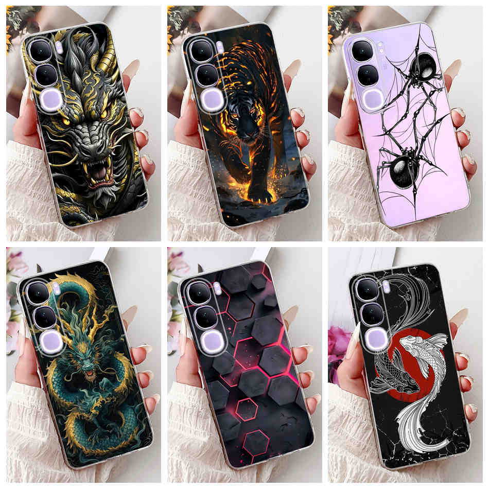 Ốp điện thoại TPU silicon mềm hình rồng thời trang Vivo Y19s V2149 Vivo Y19s Y 19S 4G