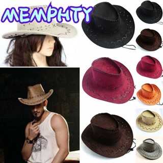 MEMPHTY Mũ cao bồi da lộn thời trang sành điệu dành cho nam nữ