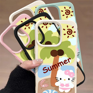 Ốp Điện Thoại Bikini Hello Kitty Hoạt Hình Cá Tính Tương Thích Cho IPhone 15 16 14 13 12 11 Pro Max XS X XR 7 / 8 Plus Vỏ Mềm Silicon TPU Chống Sốc Ốp Lưng