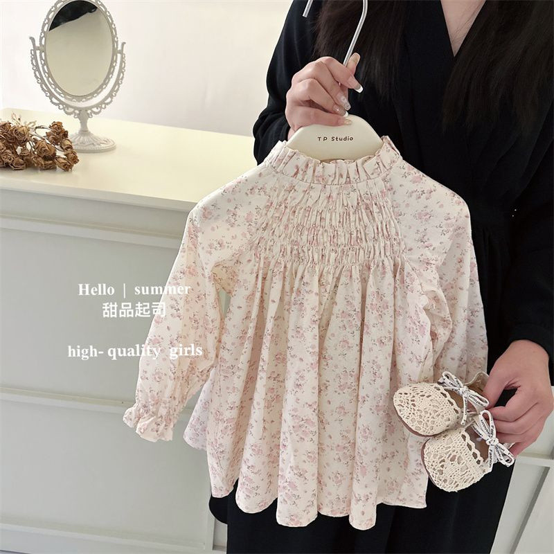 Korean Korean Children's Clothing Spring Autumn Girls' Dresses Long-Sleeved New Style Pure Cotton Sh