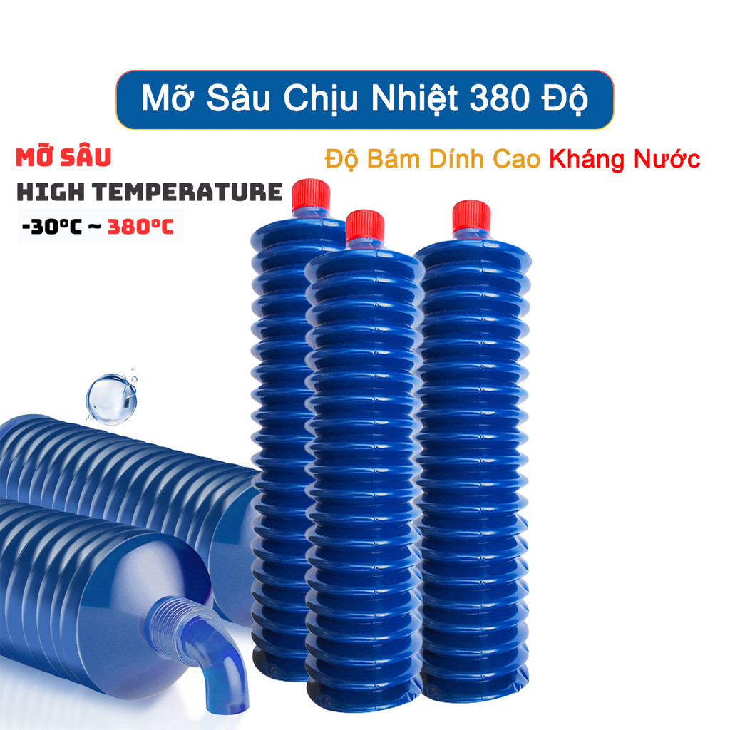 Mỡ sâu (mỡ tuýp)  chịu nhiệt 380 độ mỡ bò bám dính kháng nước chống oxi hóa mài mòn - DA888