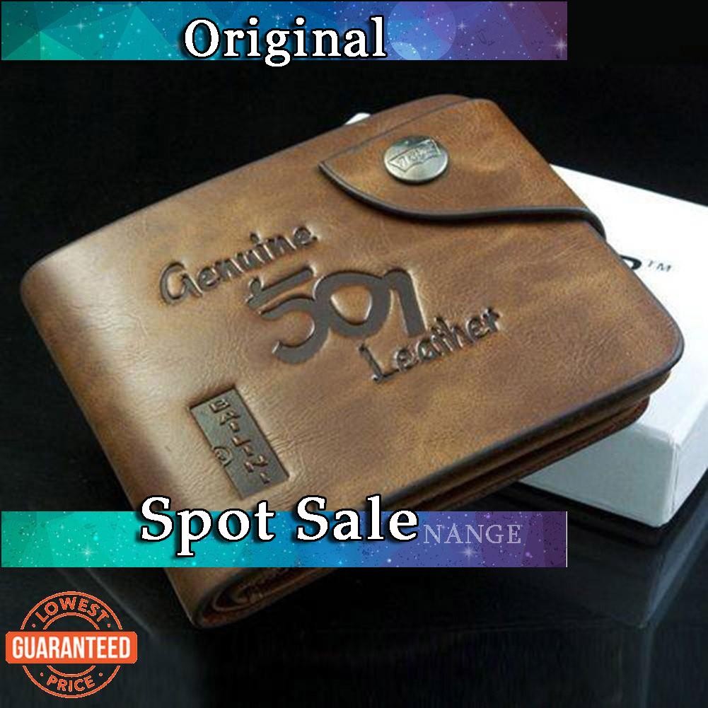 JP1 Nam Giả Da Bifold Ví Túi Ví