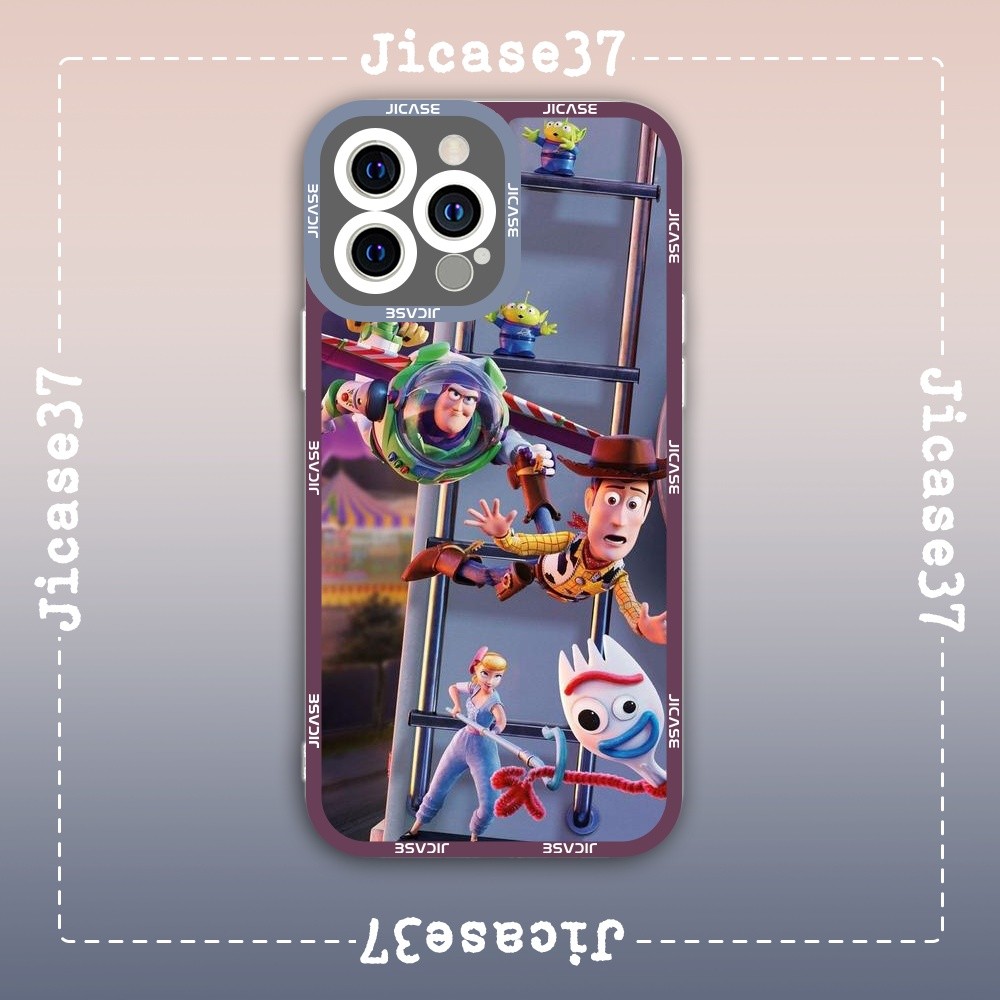 Ốp lưng iPhone Cạnh Vuông Samsung Xiaomi Oppo Hoạt hình Toy Story Câu chuyện đồ chơi nhân vật Woody 