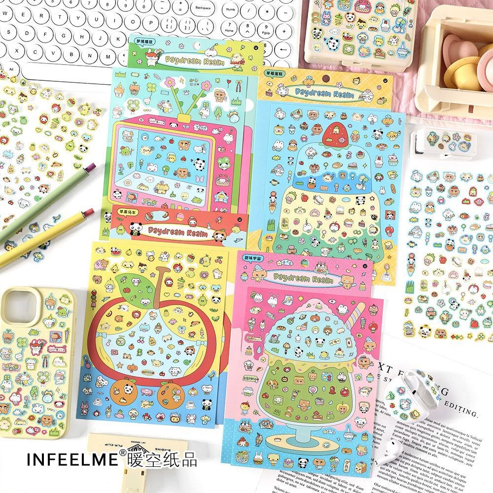 Idako [Daydreamland Series] Giấy tổng hợp Nhãn dán tự dính Hàn Quốc Sổ tay dễ thương diy Cuckoo Thẻ 