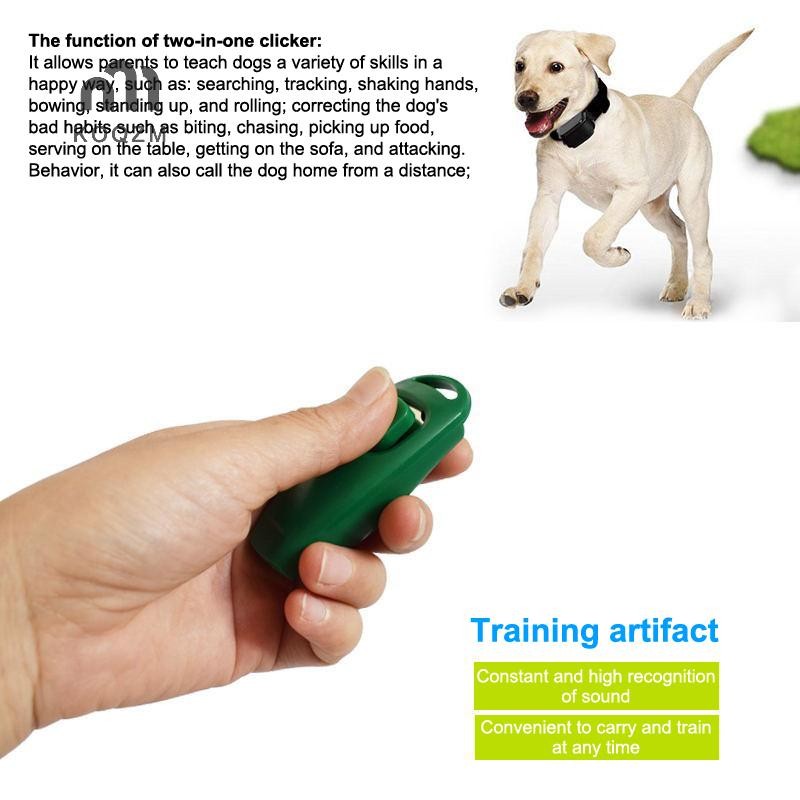 [KOQZM] Thú cưng đa chức năng 2 trong 1 Clicker Còi chó huấn luyện viên Clicker có móc khóa Pet Pupp
