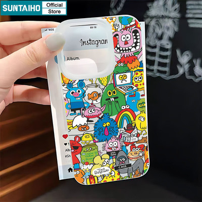 Ốp điện thoại họa tiết Suntaiho TPU Clear Matte Soft Premium Vỏ chống sốc cho iPhone 11 12 13 14 15 16 Pro max IP 7 8 Plus Iphon X Xs XR Xs max