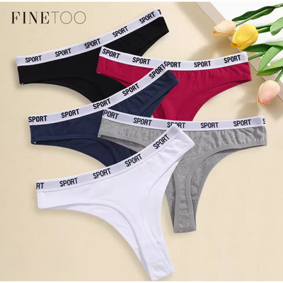 Quần Lót Cotton FINETOO Cho Nữ Tay Thấp Chữ G Thông Mềm Mại Và Thoáng Khí Chữ Tình Yêu Quần Lót