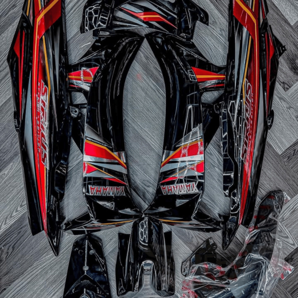 Dàn áo xe Sirius 50/110cc - Full Đen - Nhựa ABS cao cấp Tặng Tem PVC 3 lớp