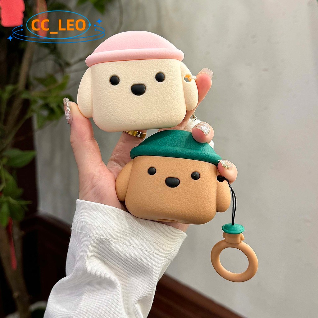 For HuaWei FreeClip HuaWei FreeBuds 6i 5i Case 3D Cute Teddy Dog HuaWei FreeBuds SE3 SE2 Pro3 Pro4 S