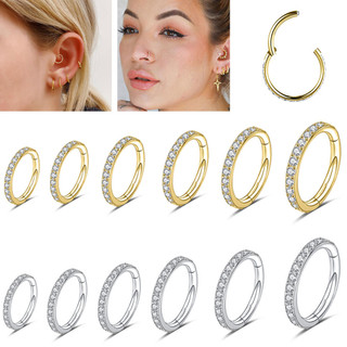  1pc 20G   18G Mũi Nhẫn Thép Không Gỉ Mũi Xuyên Vòng Bông Tai 6mm   7mm   8mm   9mm   10mm   12mm Xoắn Ốc Sụn Xuyên Bông Tai Dành Cho Nữ Và Nam 